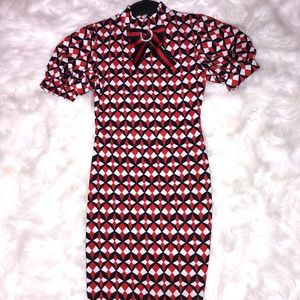 Red/black multi. Dress